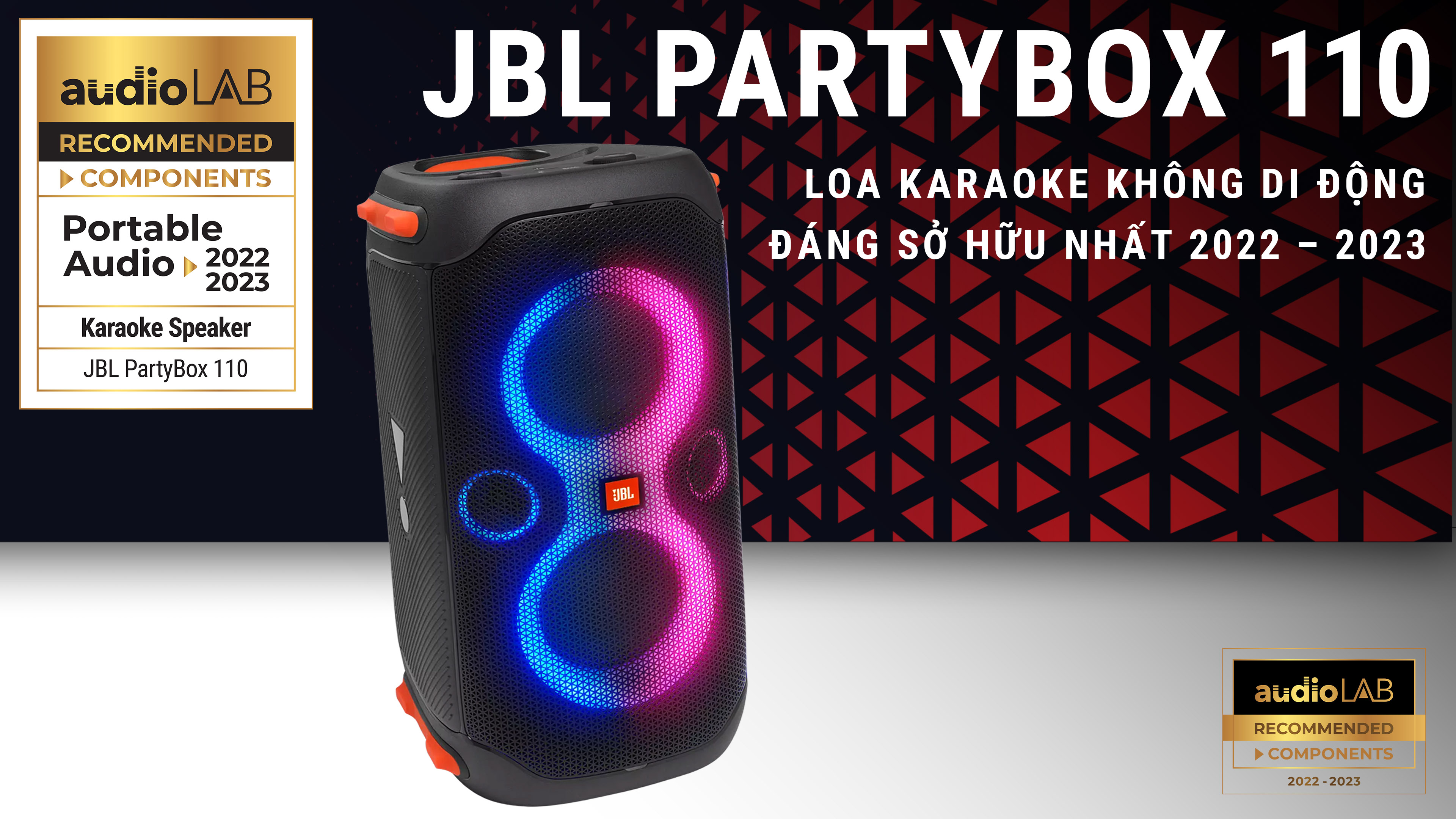 [Audio LAB Recommended] JBL Party Box 110 – Loa karaoke không dây đáng sở hữu nhất năm 2022 - 2023