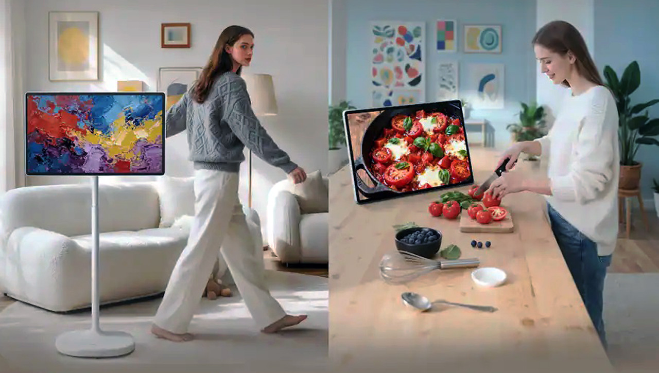 Hisense RoamView 32S6S: Màn hình cảm ứng 4K 32 inch có bánh xe, pin 10 giờ, tích hợp Android